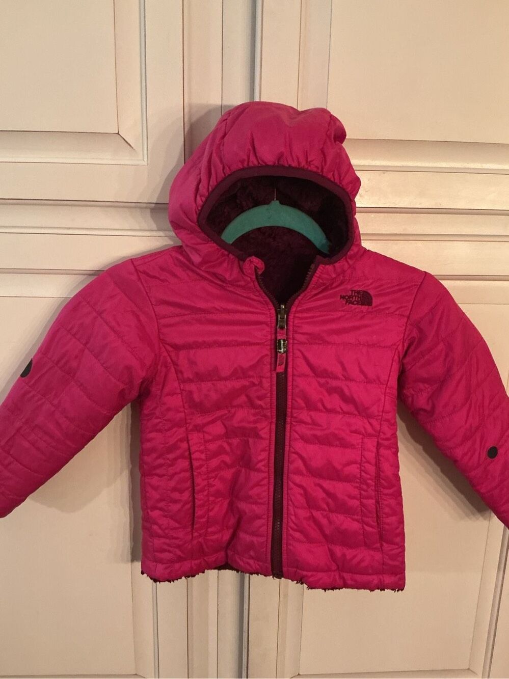 The North Face Reversible Mossbud Swirl Full Zip Hooded Jacket Sz 4T